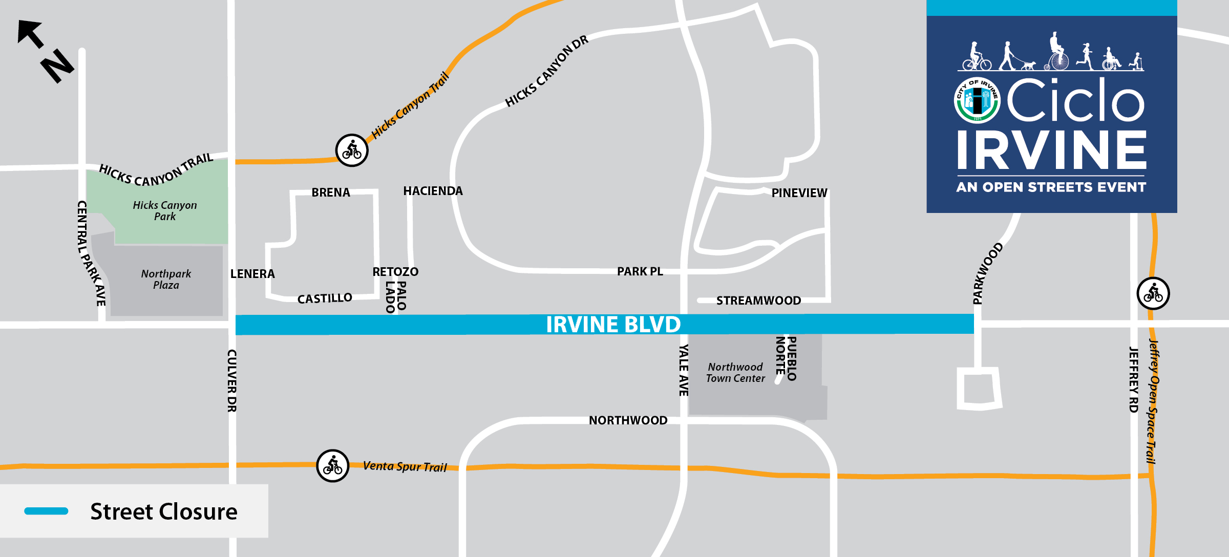 A map of Irvine Blvd. 