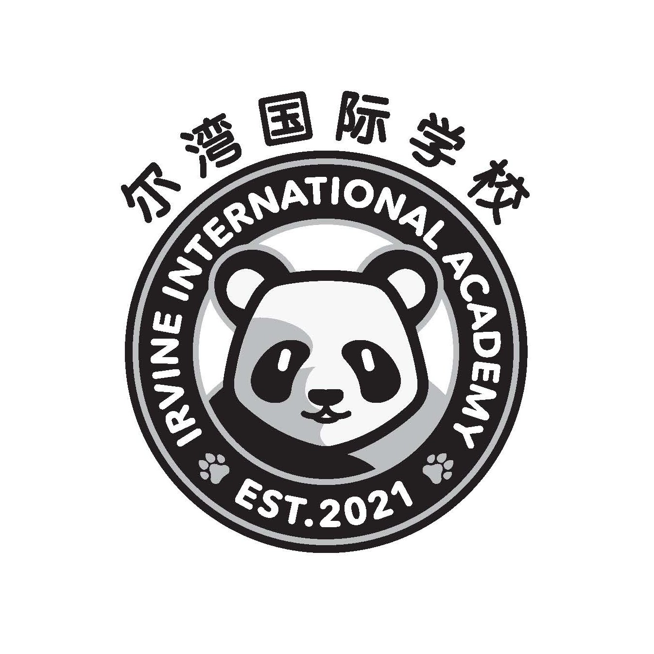 Image of a panda with Irvine International Academy est. 2021
