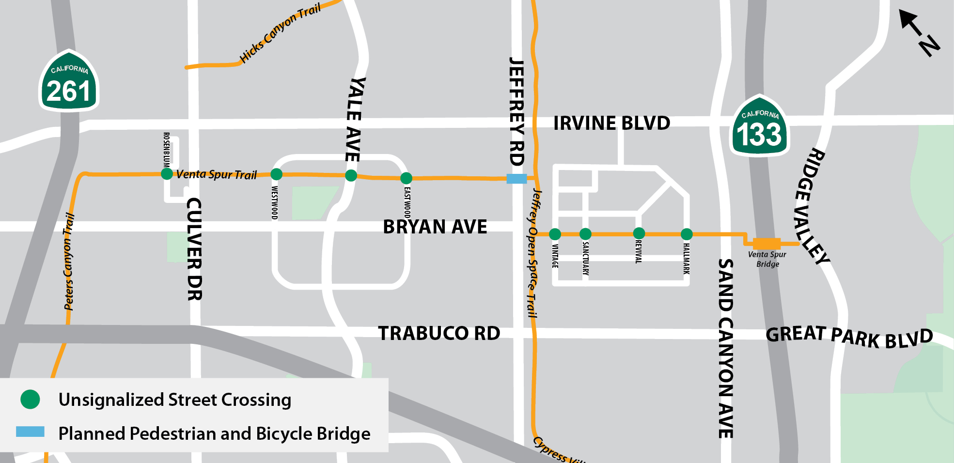 venta spur map