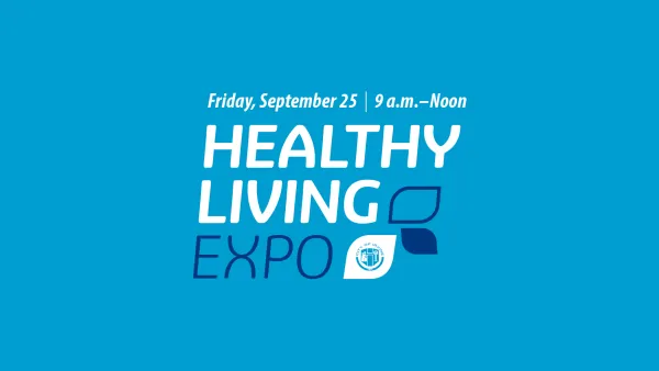 Graphic: Healthy Living Expo, Friday, September 25, 9 a.m.–Noon. UN logo.