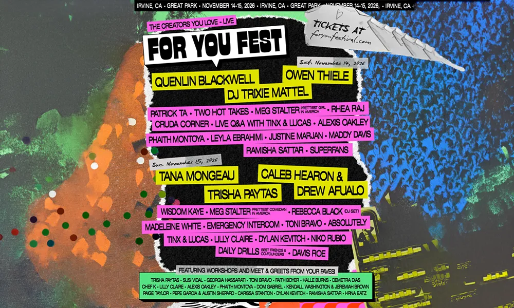 Graphic for FOR YOU FEST, a music festival with artist lineups for November 24-25.