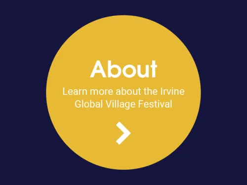 Yellow "About" button with a blue background