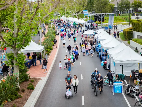 event village on a street