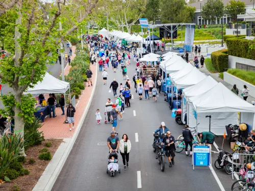 event village on a street