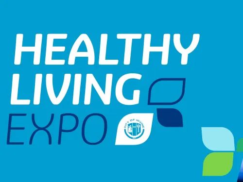 Four diverse, smiling older women on a blue banner promoting HEALTHY LIVING EXPO.
